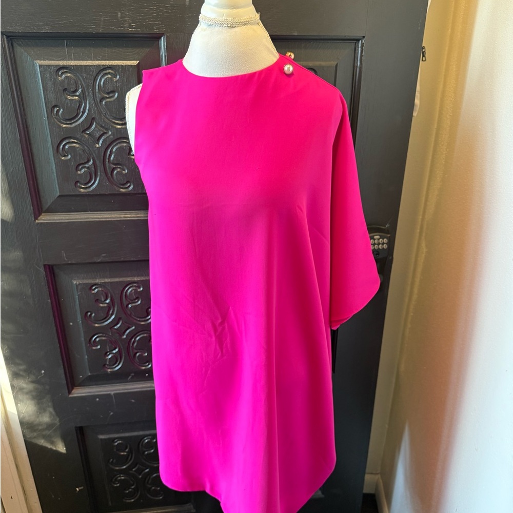 Ted Baker Fuchsia One Shoulder Dress